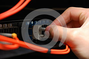 Optical fiber high speed data cable