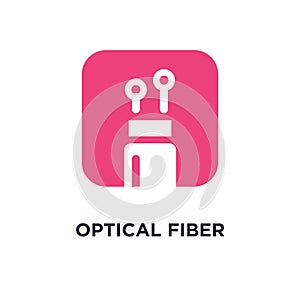 optical fiber icon. optical fiber concept symbol design, vector