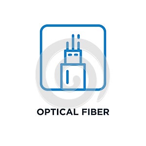 optical fiber icon. on white concept symbol design, vector illus