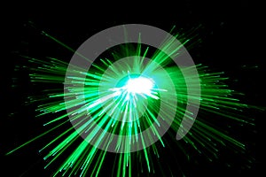 Optical fiber light explosion effect