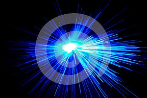 Optical fiber light explosion effect