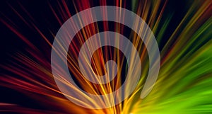 Optical fiber network cable, radial blur effect