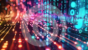 Optical fiber strands, binary code and circuit board, multiple exposure