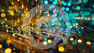 Optical fiber strands, binary code and circuit board, multiple exposure