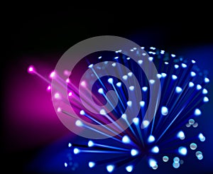 Optical fibers. Vector illustration.