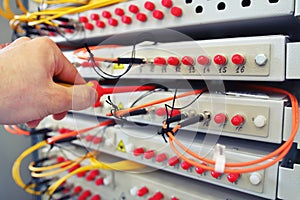 Optical fibre information technology equipment in data center