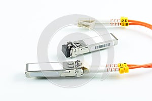 Optical gigabit SFP module for network switch isolated photo