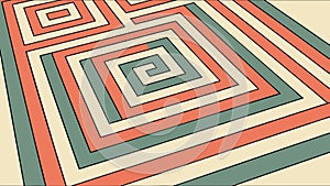 Optical Illusion Abstract Square Tunnel Pattern Design, vector design Generative AI