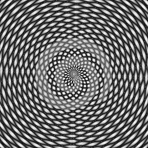 Optical illusion, black and white