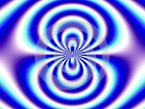 Optical Illusion Blue White Double Funnel