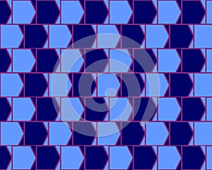 Optical Illusion Cafe Wall Variant Cyan And Blue