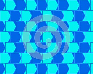 Optical Illusion Caffee Wall Variant Light Blue