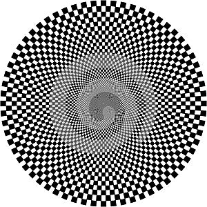 Optical illusion, circle