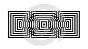 Optical Illusion Concentric Squares Pattern, vector design Generative AI
