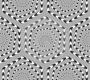 Optical Illusion current hexagon patterns
