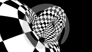 Optical illusion. 3D Rendering. Abstract 3d pop art illustration.