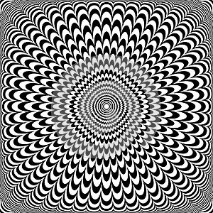 Optical illusion design. Abstract op art pattern. photo