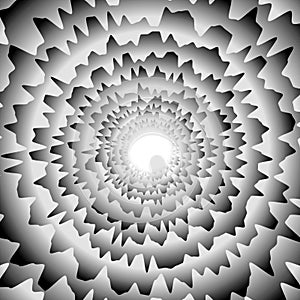 Optical illusion grayscale background.