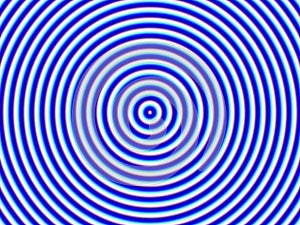 Optical Illusion Hypno Blue Circle