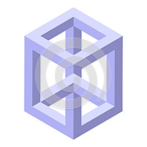 Optical illusion icon isometric vector. Visual memory