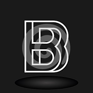 Optical Illusion Letter B geometric Logo