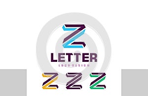 Optical illusion Letter Z bending Logo