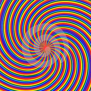 Optical illusion, a maelstrom of the rainbow