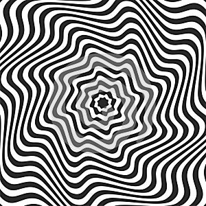 Optical Illusion octagon art pattern