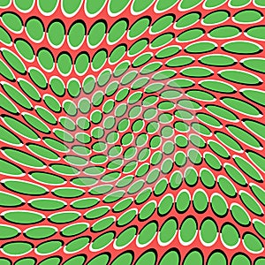 Optical illusion. pattern with circles. colorful vector