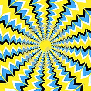 Optical illusion of rotation