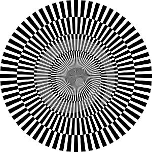 Optical illusion, round