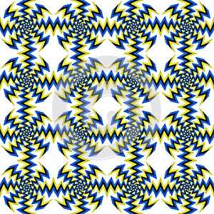 Óptico una ilusión girar ciclo abstracto patrón 