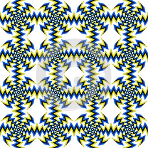 Optical Illusion Spin Cycle, Abstract Vector Pattern.