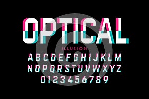 Optical illusion style font