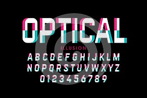 Optical illusion style font photo