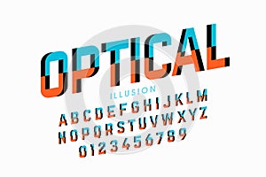 Optical illusion style font photo