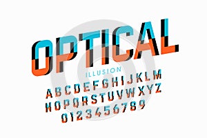 Optical illusion style font