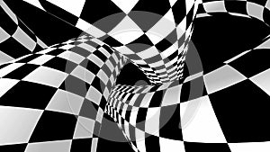 Optical illusion texture. Hypnotic 4k Seamless loop. Chess illusion