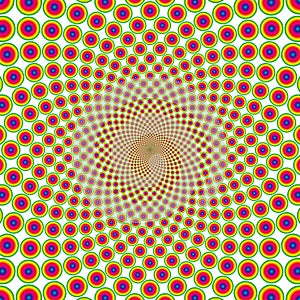 Vektor optický iluze točit cyklus 