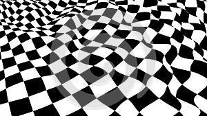 Optical illusion vector. Checker texture