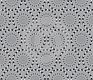 Optical Illusion, Vector Seamless Pattern.