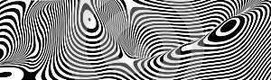 Optical illusion vector. Stripe perspective, curve stripes. EPS 10