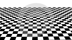 Optical illusion wave. Chess waves board. Abstract 3d black and white illusions. Horizontal lines stripes pattern or background