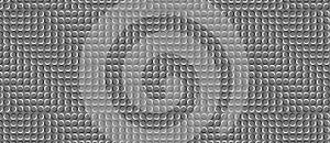 Optical illusions image moving. pattern with circles of white and black color