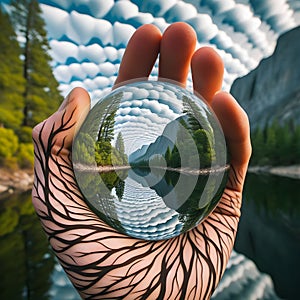 Optical illusions woven into natural scenes photo