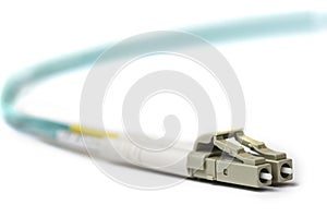 Optical LC patch cord with white connector