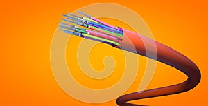 Optical light guide cable for fiber-optic communication