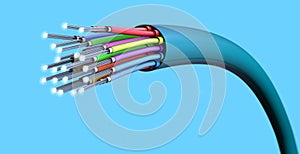 Optical light guide cable for fiber-optic communication