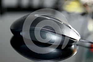 One optical mouse in black