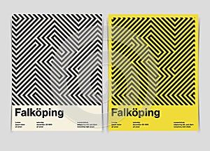 Optical Pattern Poster Set. Swiss Style. US Letter Format.